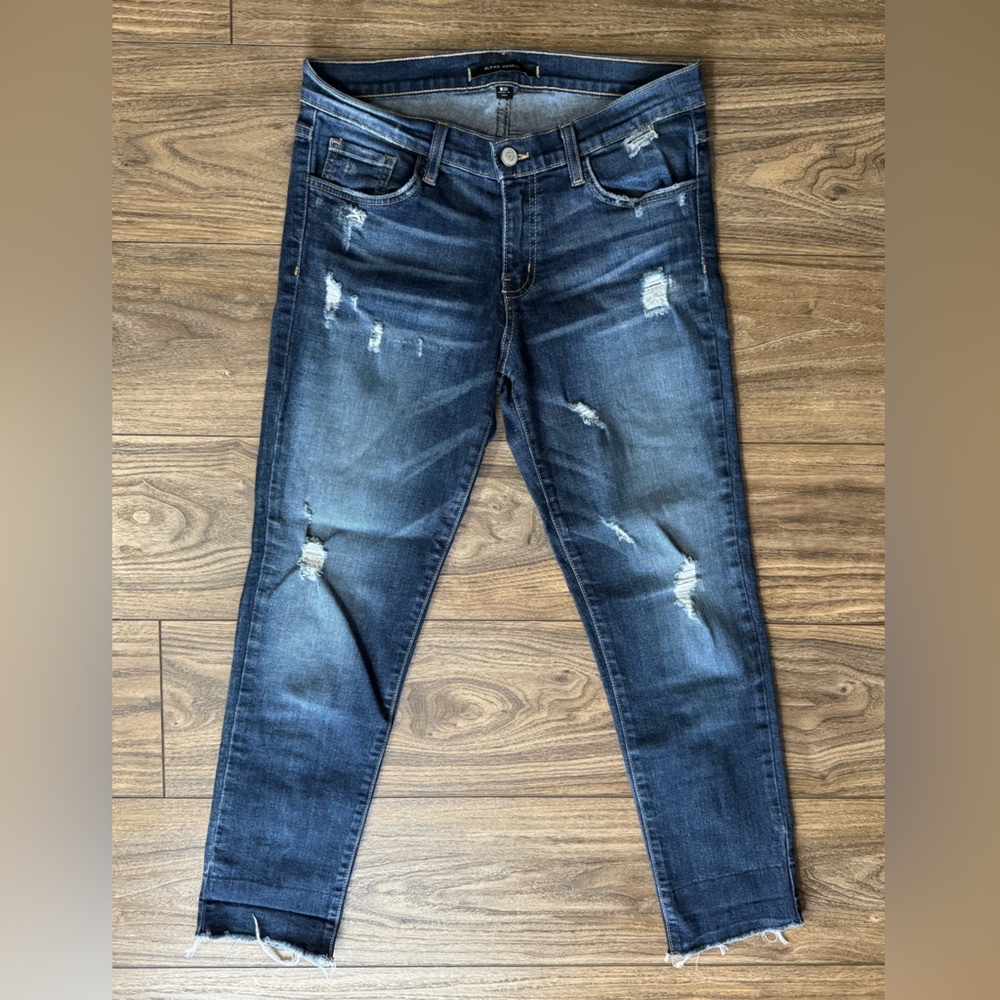 Flying Monkey Distressed Raw Hem Jeans